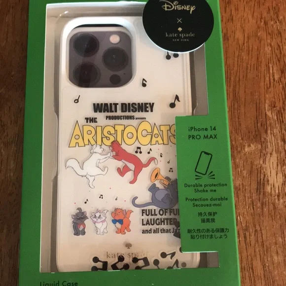 Authentic Kate Spade Aristocats Disney iPhone Pro Max. New in Box with tag. - Picture 2 of 12